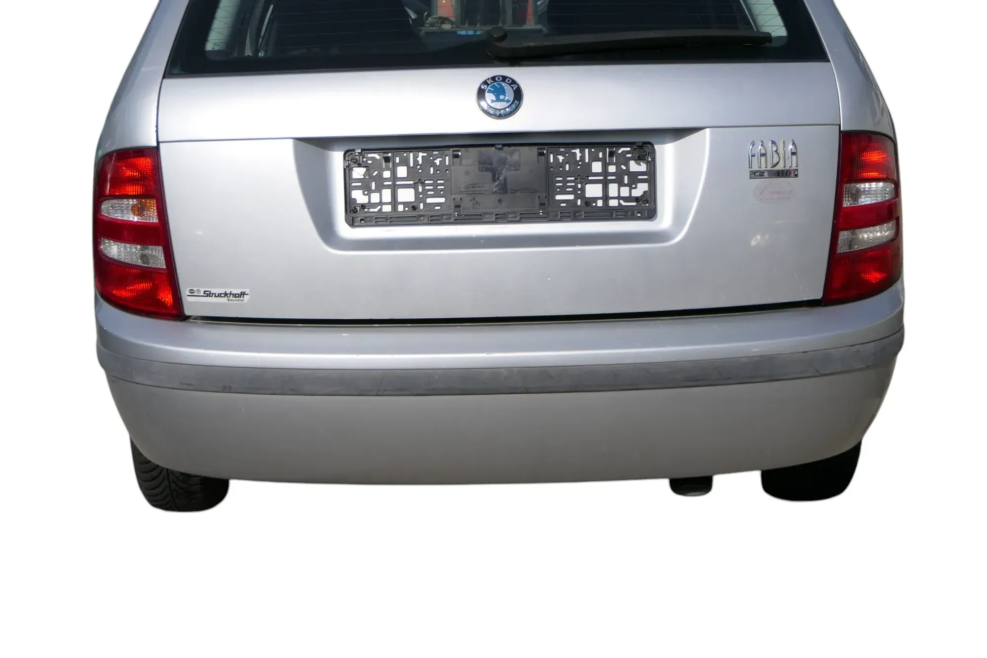 Skoda Fabia 6Y Kombi Stufenhec Stoßstange hinten Heckstoßstange grau silber LF7T - Bild 1