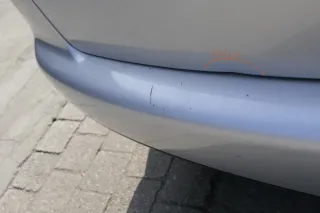VW Touran 1T Stoßstange hinten Heckstoßstange Stoßfänger silber grau LA7W metl - Bild 2