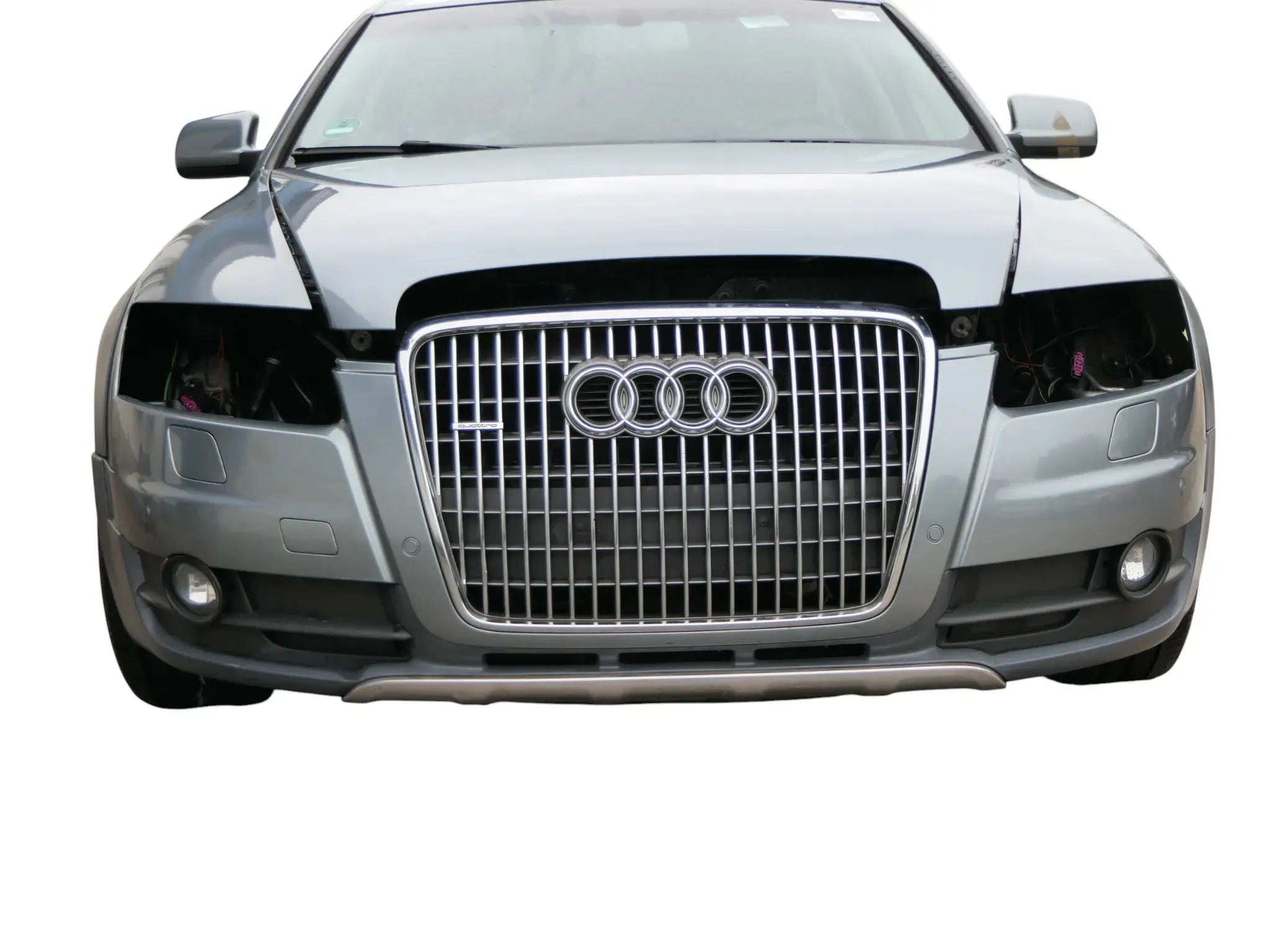 A6 4F Frontstoßstange Stoßstange vorn Stoßfänger grau LY7E mit Grill  - Allroad - Bild 1