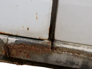 T4 Tür vorne links Fahrertür Caravelle Multiavan -ohne Anbauteile -  weiß R902 - Bild 8