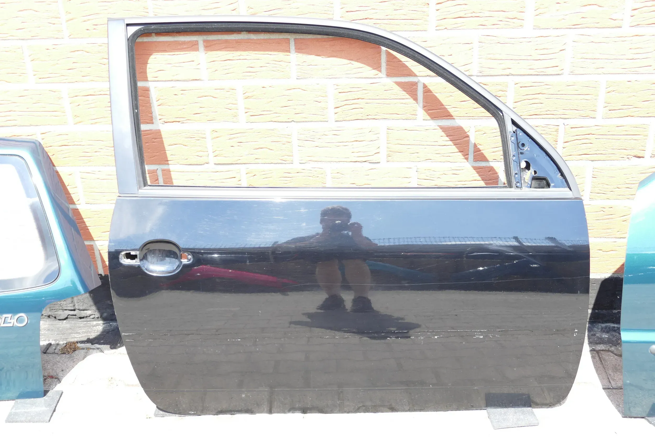 VW Lupo Seat Arosa Tür vorne rechts Beifahrertür schwarz L041 vorn - Bild 1