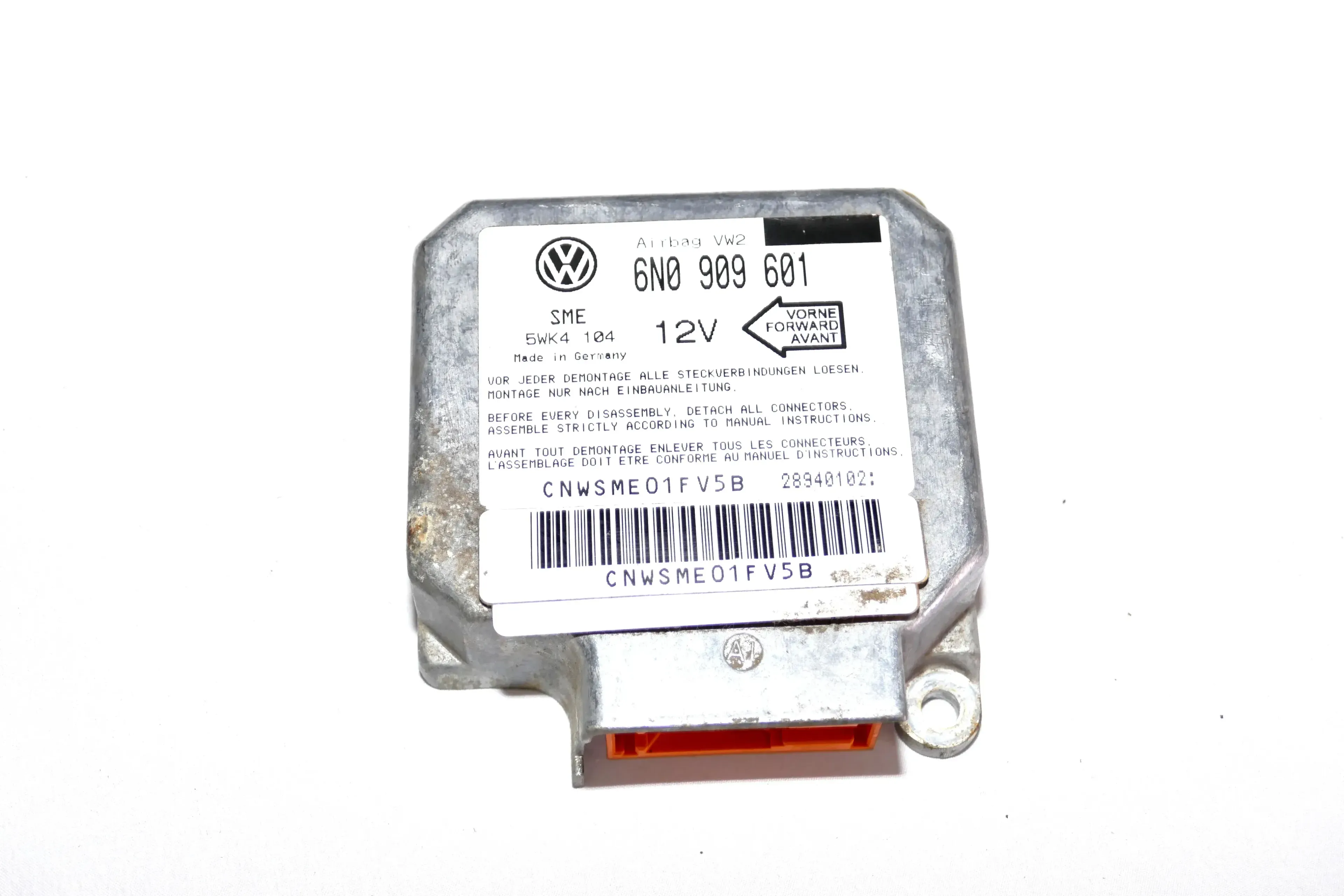 VW Polo 6N Arosa Steuergerät Airbag Airbagsteuergerät 6N0909601 - Bild 1