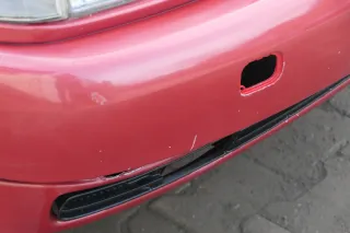 VW Polo 6N Stoßstange vorne 2-geteilte Frontstoßstange rot braun LC3M Stoßfänger - Bild 7