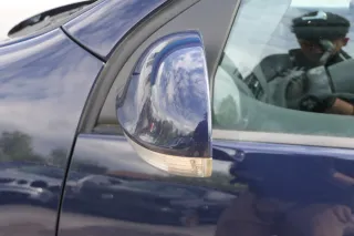 VW Golf 5 1K elektrischer Spiegel Außenspiegel links mit Blinker blau LA5G - Bild 4