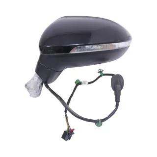Passat 3C B8 3G elektrischer Spiegel Außenspiegel links mit Glas schwarz LC9X - Bild 1