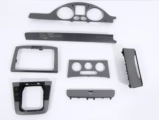 VW Passat 3C Mittelkonsole Verkleidung Klappe Abdeckung Dekor dunkel grau - Bild 3