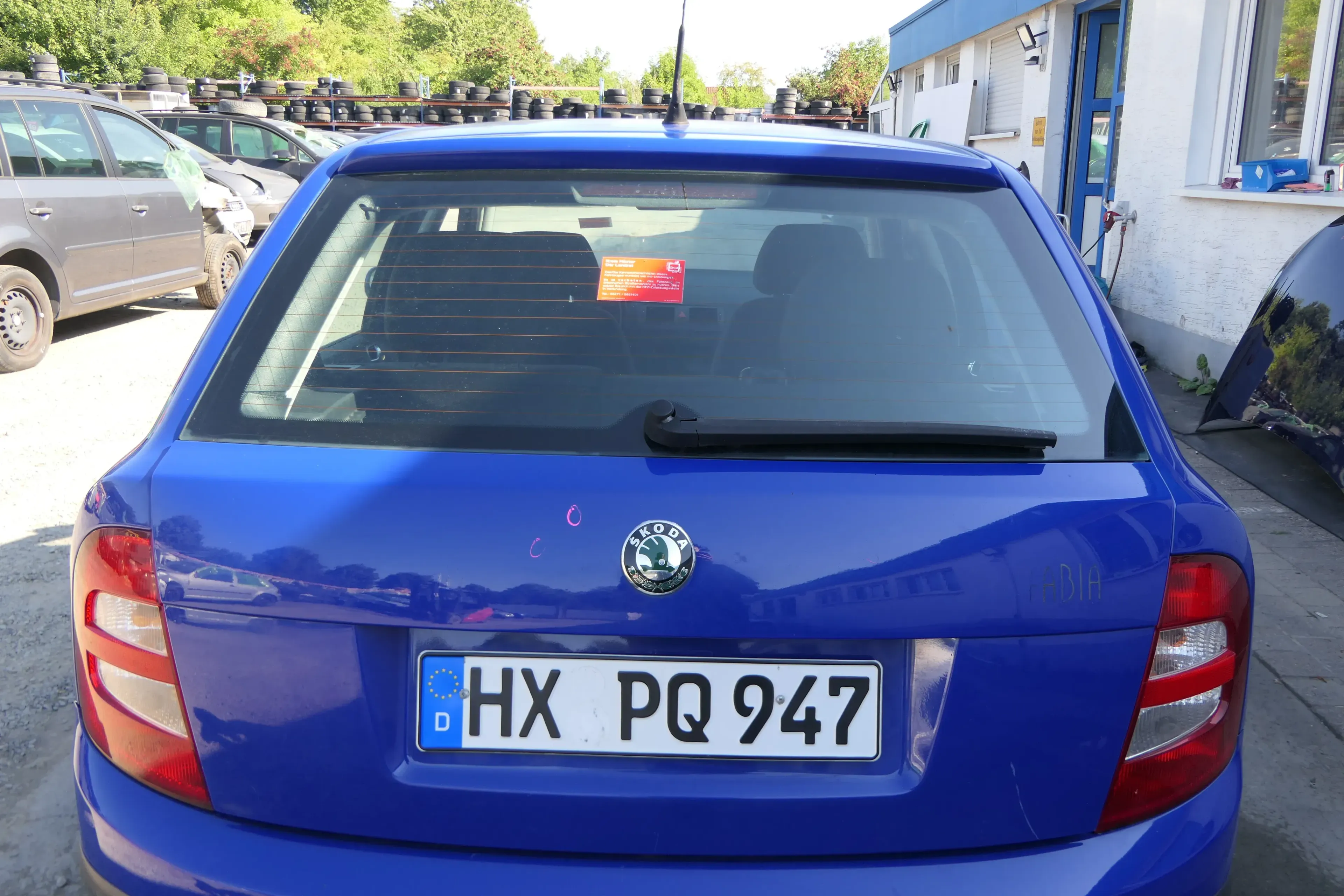 Skoda Fabia 6Y6 Schrägheck Heckklappe Kofferraumklappe hinten blau LF5K - Bild 1