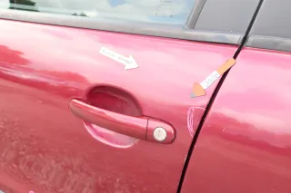 Seat Leon Toledo 1M Tür vorne links Fahrertür rot LS3R - Bild 2