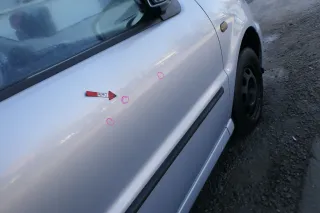 VW Polo 6N 6N2 Tür vorne rechts Beifahrertür 2/3-Türer silber LB7Z ohneAnbauteil - Bild 3