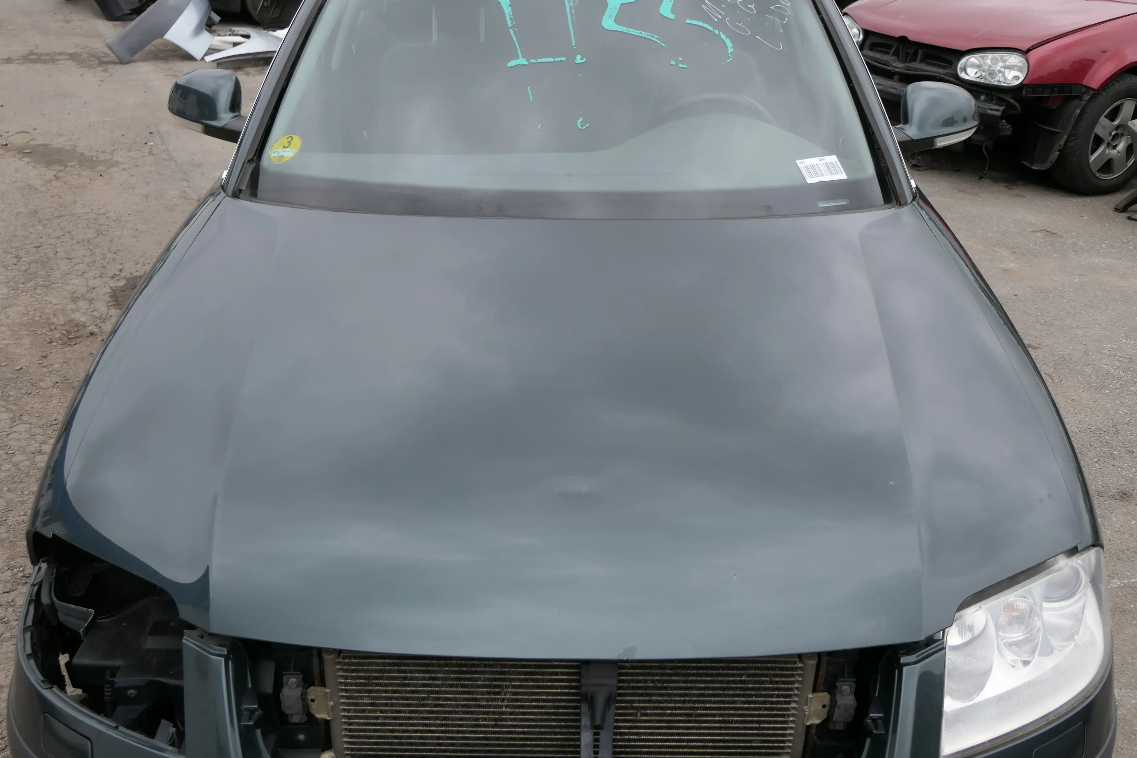 VW Passat 3BG Motorhaube Klappe vorne vorn Haube grün LD6S - Bild 1