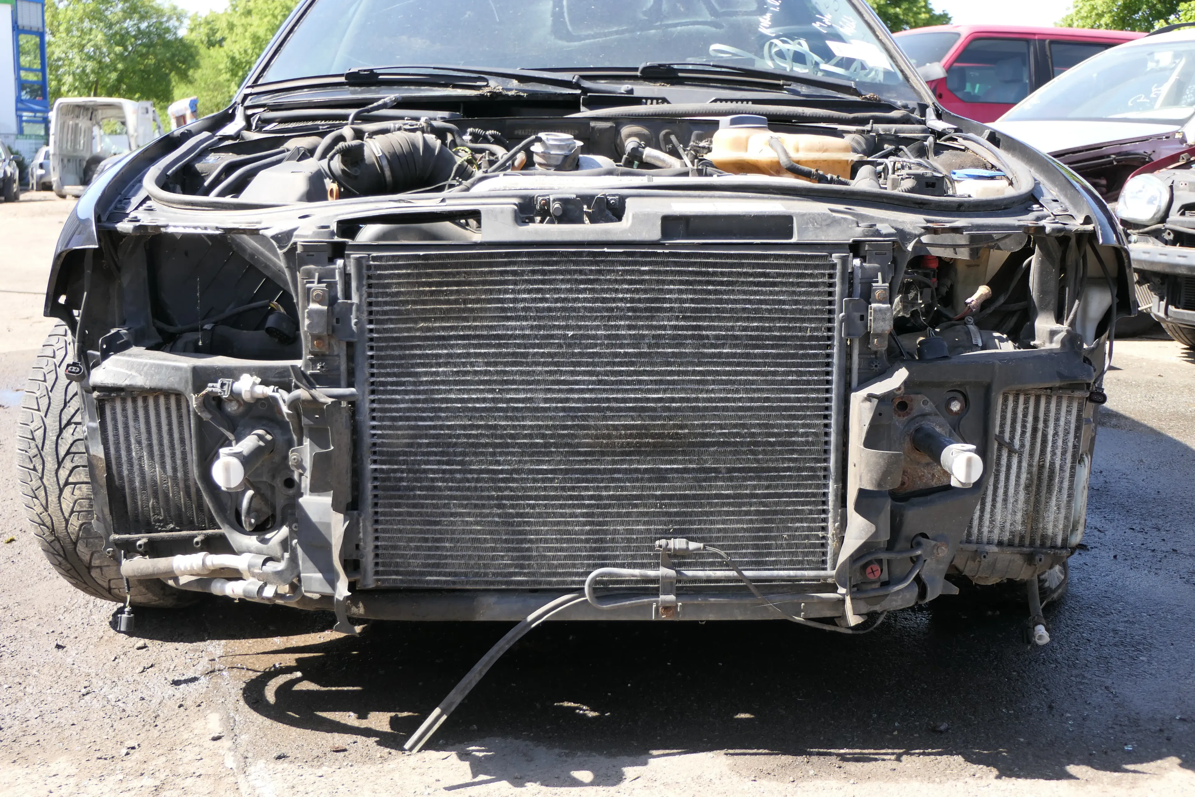Audi A4 B5 Schloßträger Klimaanlage 6 Zylinder 2,5 TDI V6 Facelift Kühler Lüfter - Bild 1