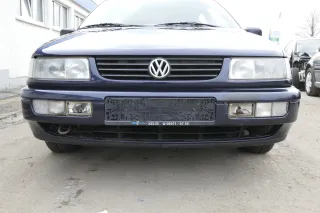 VW Passat 3A 35i Stoßstange vorne Frontstoßstange mit Pralldämpfe vorn blau LN5Y - Bild 1