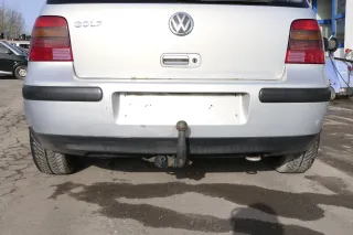 VW Golf 4 Limousine Stoßstange hinten Heckstoßstange Stoßfänger silber grau - Bild 1