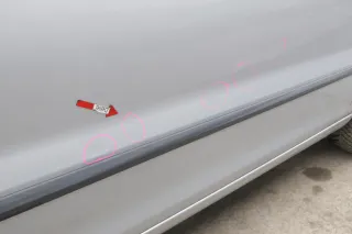 VW Fox 5Z Tür vorne rechts Beifahrertür silber LA7W grau - Bild 7