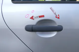 Skoda Fabia 6Y Limousine Schrägheck Tür hinten rechts grau silber LF7T diamantsi - Bild 6
