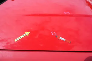 VW Polo 6N Motorhaube Klappe vorn vorne rot LP3G - Bild 3