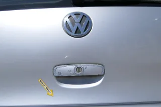 VW Polo 9N Fun Heckklappe Kofferraumklappe Klappe hinten silber LA7W metall - Bild 6