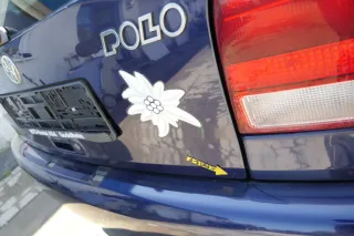 VW Polo 6N Heckklappe Klappe hinten Kofferraumklappe mit Scheibe blau LB5N - Bild 5