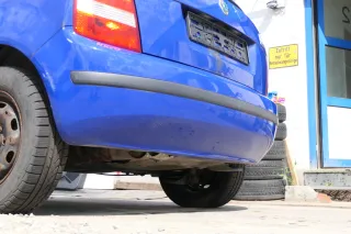 Skoda Fabia 6Y Schrägheck Stoßstange hinten Heckstoßstange blau LF5K - Bild 6