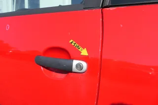 VW Lupo Seat Arosa Tür vorne links Fahrertür rot LP3G (mechanischer FH) - Bild 7