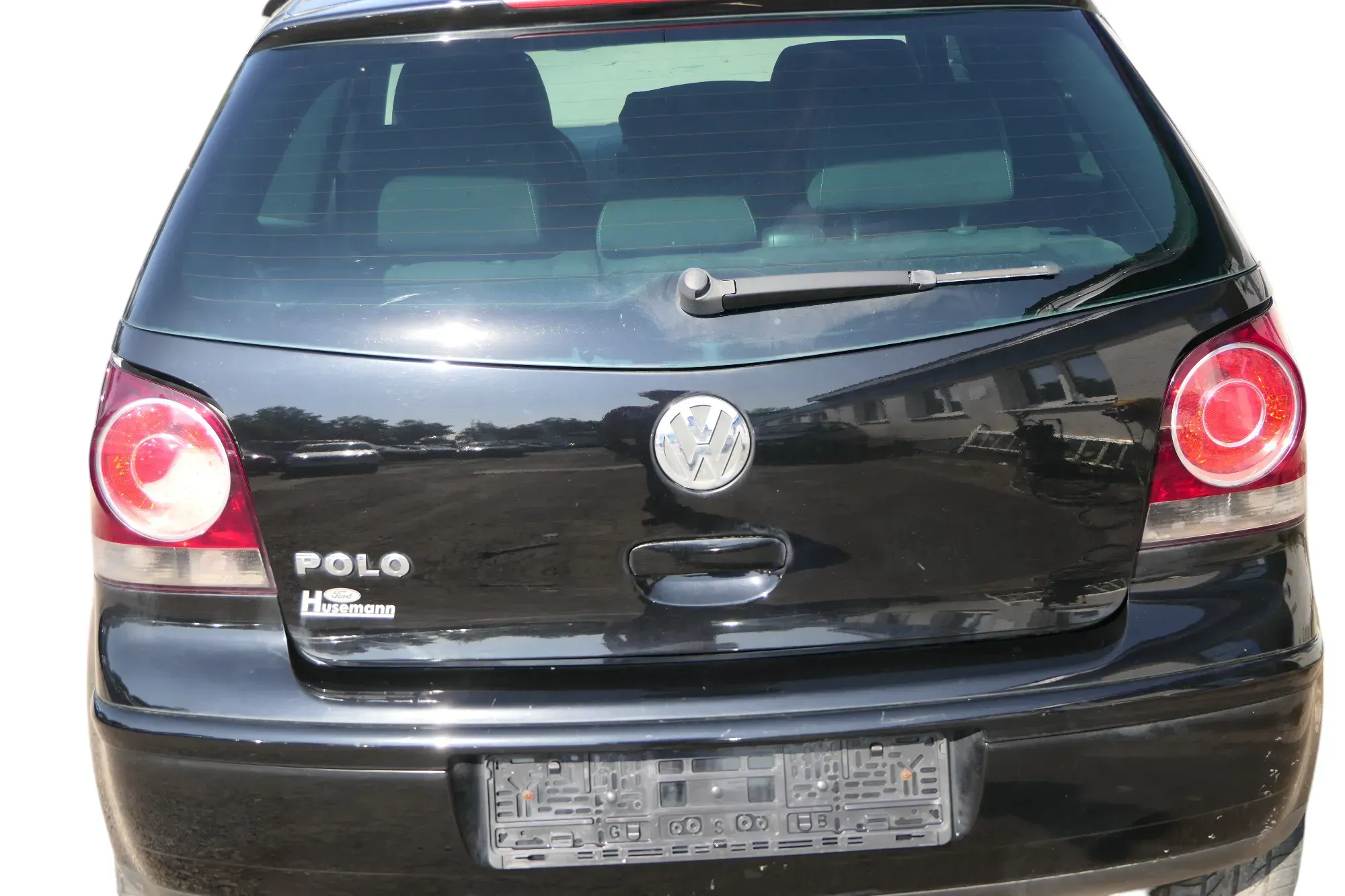 VW Polo 9N3 9N Heckklappe Kofferraumklappe Klappe schwarz L041 - Scheibe - Bild 1