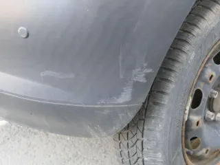 VW Fox 5Z Stoßstange hinten Stoßfänger schwarz matt unlackiert - Bild 4