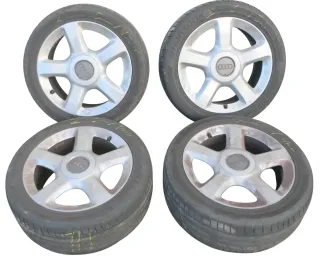 4x Audi A4 A6 Alufelge original 4B0601025AB ET45 235/45 ZR17 Reifen 3-5mm Sommer - Bild 1