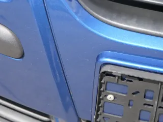 VW Polo 9N3 Stoßstange vorne Frontstoßstange Stoßfänger blau LA5K SWR - Bild 2
