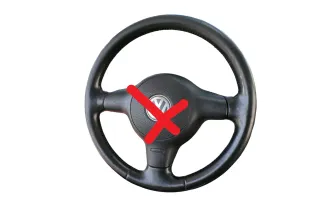 VW Polo 6N2 Lupo Lenkrad Sportlenkrad Leder 3-Speichen Lederlenkrad 6X0419091G - Bild 1