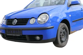VW Polo 9N Stoßstange Frontstoßstange vorne blau LA5F - Bild 2