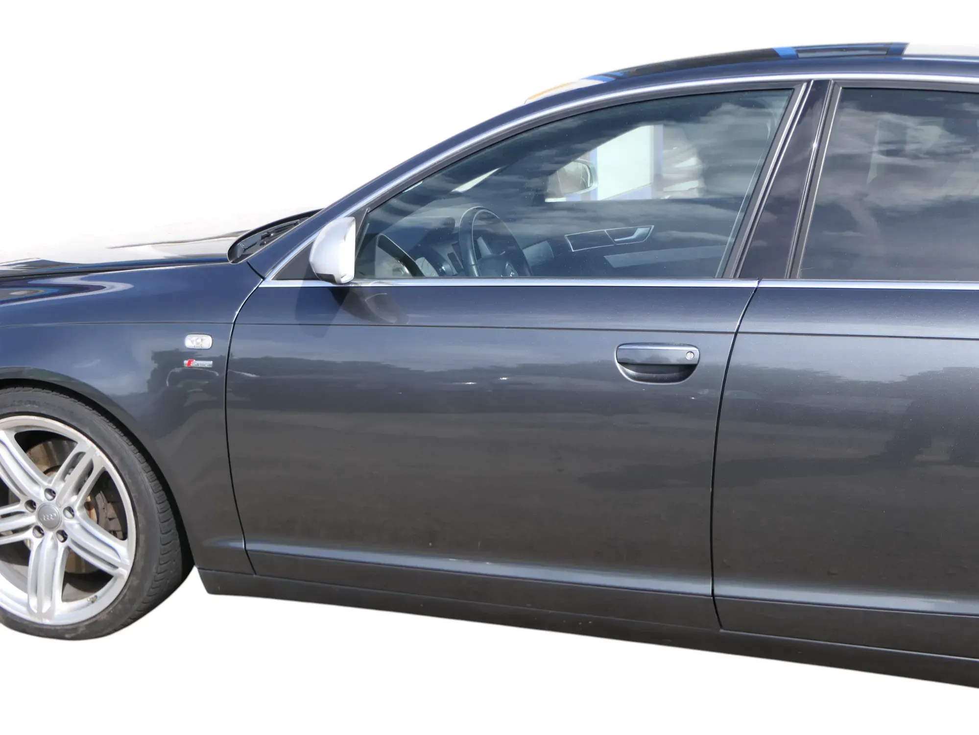 Audi A6 4F C6 Tür Türblatt vorne links Fahrertür grau LZ7S - ohne Anbauteile - Bild 1