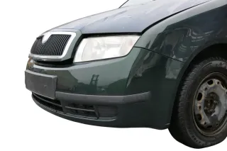 Skoda Fabia 6Y Stoßstange Stoßfänger vorne silber grün LF8C 2000-2004 - Bild 10