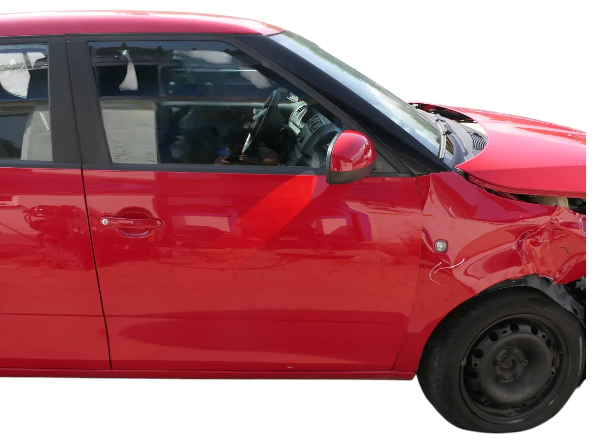 Fabia 5J Limousine Tür vorne rechts Beifahrertür rot LF3K - ohne Anbauteile - Bild 1