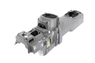 Audi A2 8Z Mitteltunnel hinten Verkleidung um Handbremse Konsole - swing grau - Bild 6