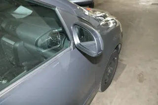 VW Fox 5Z manueller Spiegel Außenspiegel + Glas rechts grau LI7F - Bild 2