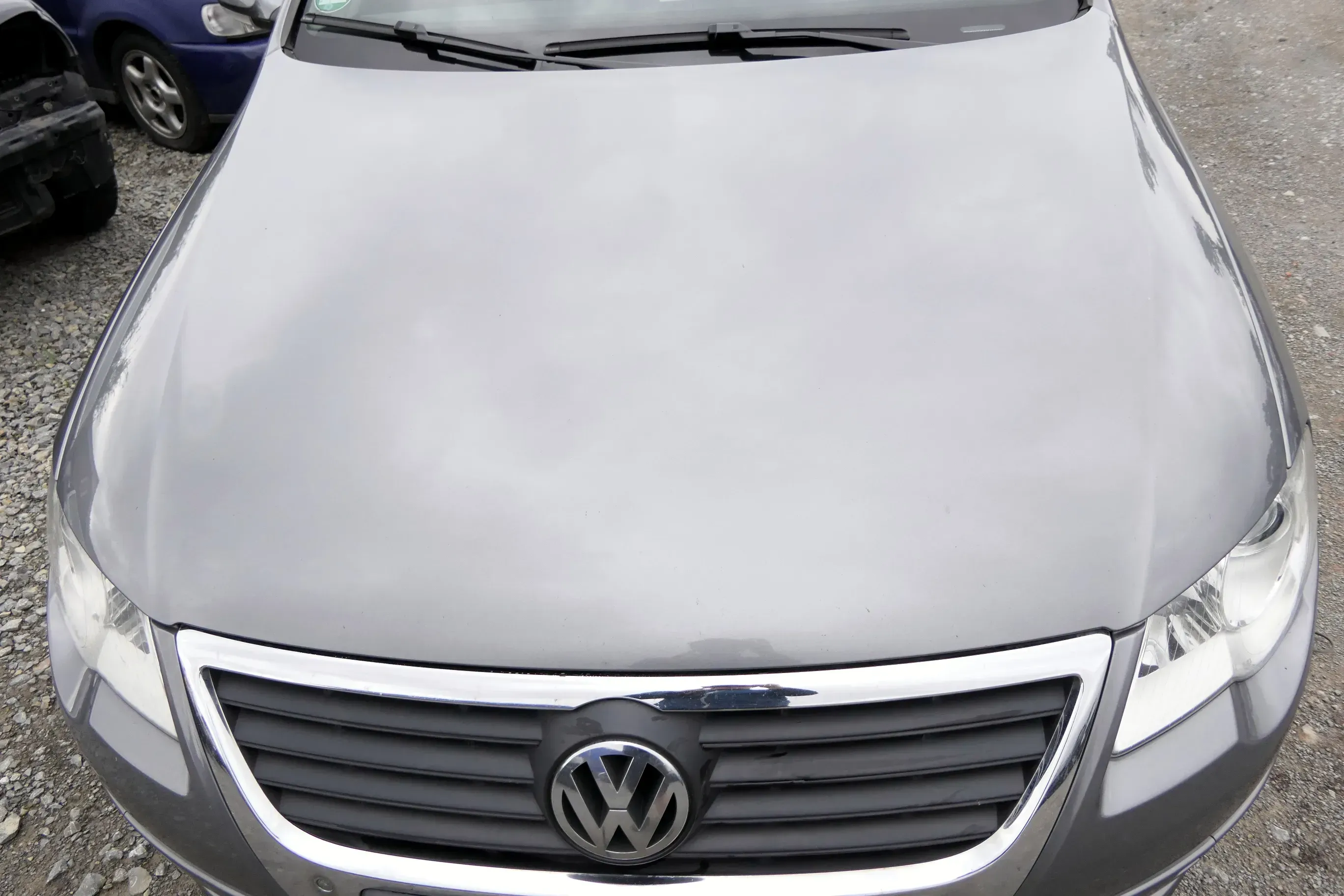 VW Passat 3C Motorhaube Klappe vorne vorn Haube grau LA7T Fronklappe Lack - Bild 1