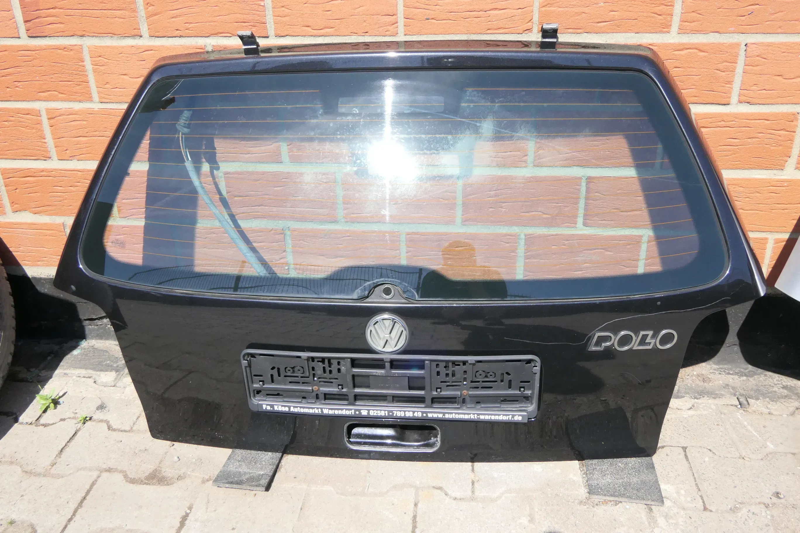 VW Polo 6N Heckklappe Klappe hinten Kofferraumklappe Scheibe schwarz LC9Z - Bild 1