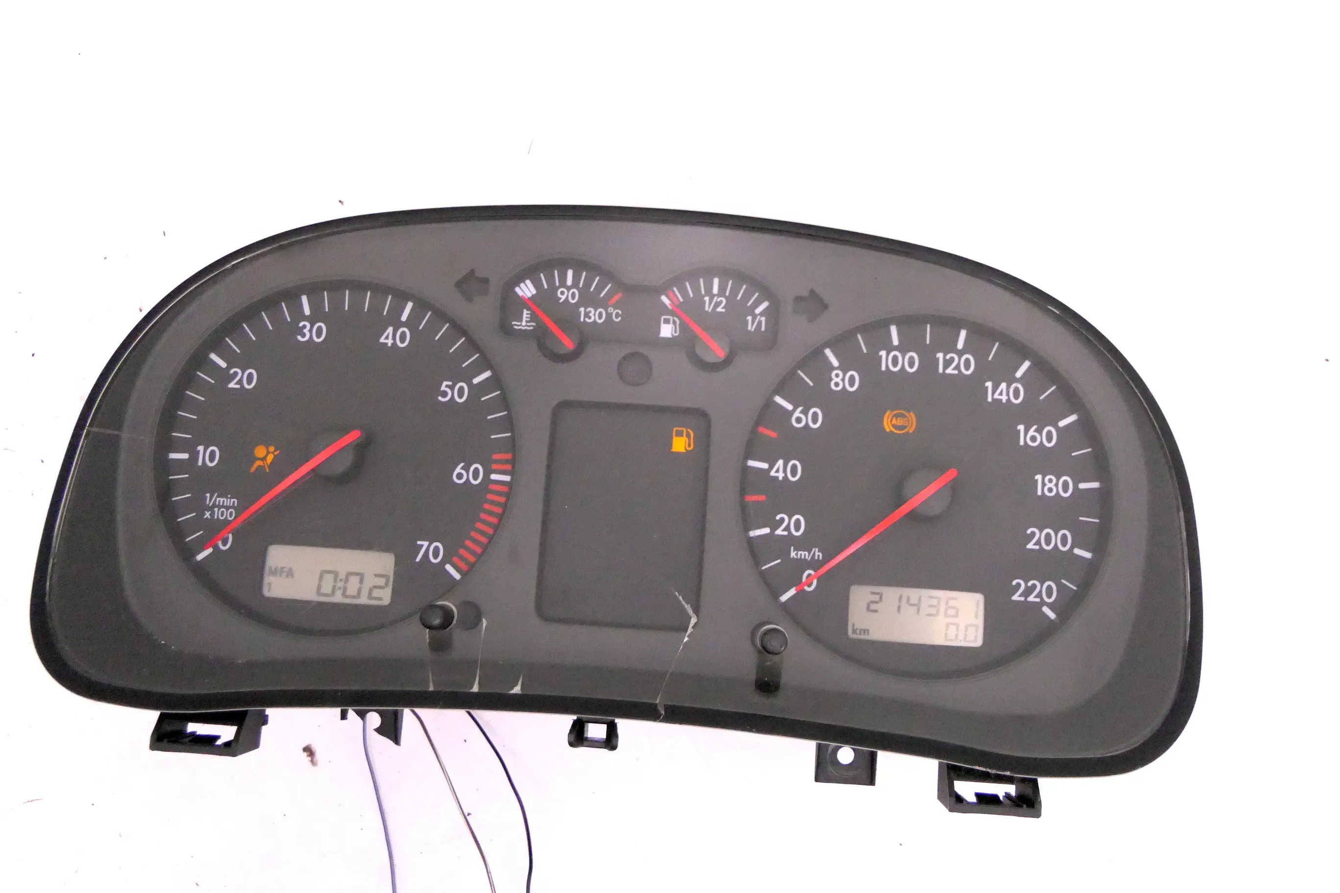 VW Golf 4 Tacho Tachometer Kombiinstrument 214.000km 1J0919880 1,4 16V 75PS 55kw - Bild 1