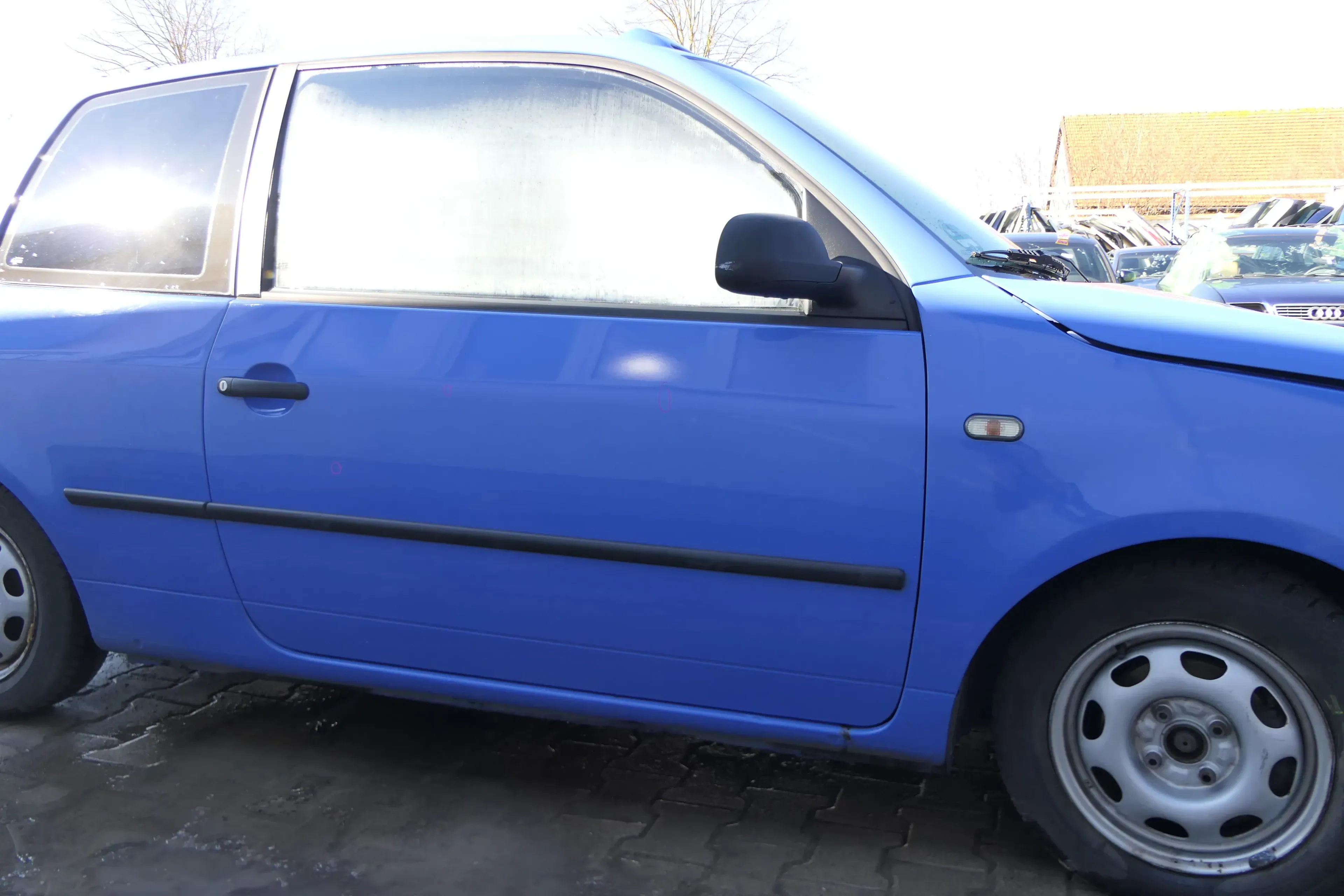 VW Lupo Seat Arosa Tür vorne rechts Beifahrertür blau LR5A (mechanischerFenst - Bild 1