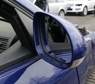 VW Passat 3C elektrischer Spiegel Außenspiegel rechts blau LC5E anklappbar Umfel - Bild 2