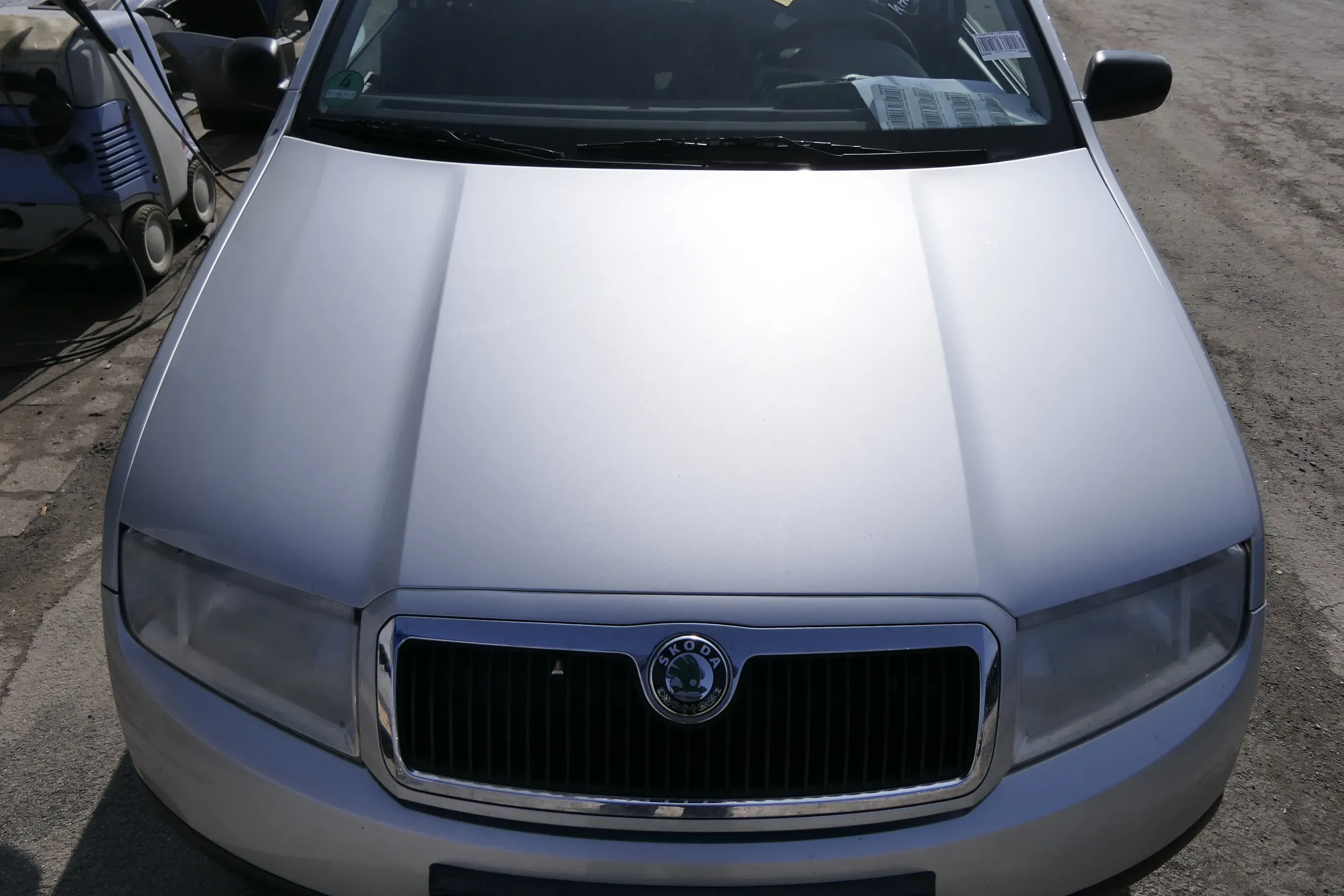 Skoda Fabia 6Y Motorhaube KLappe vorne silber grau LF7T mit Grill - Bild 1