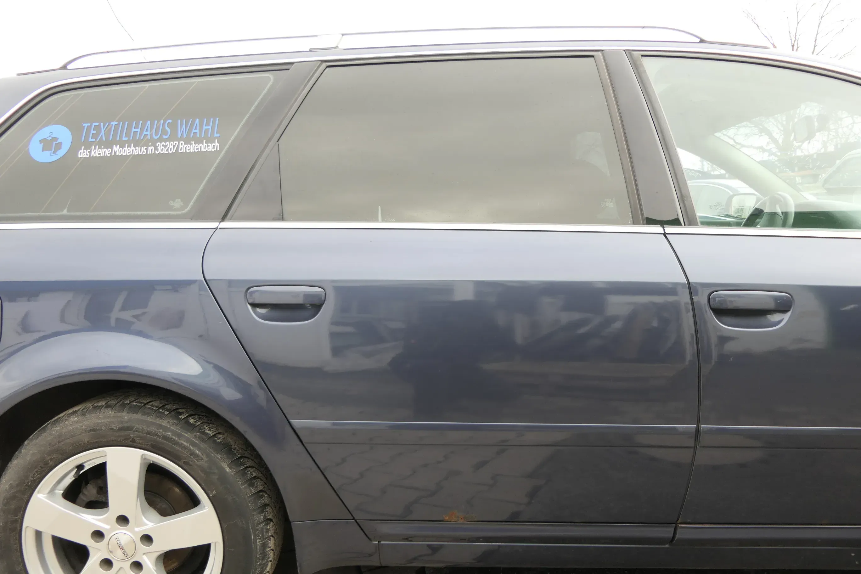 Audi A6 4B C5 Tür Türblatt hinten rechts blau LY5X aquablau mit Rahmen - Bild 1