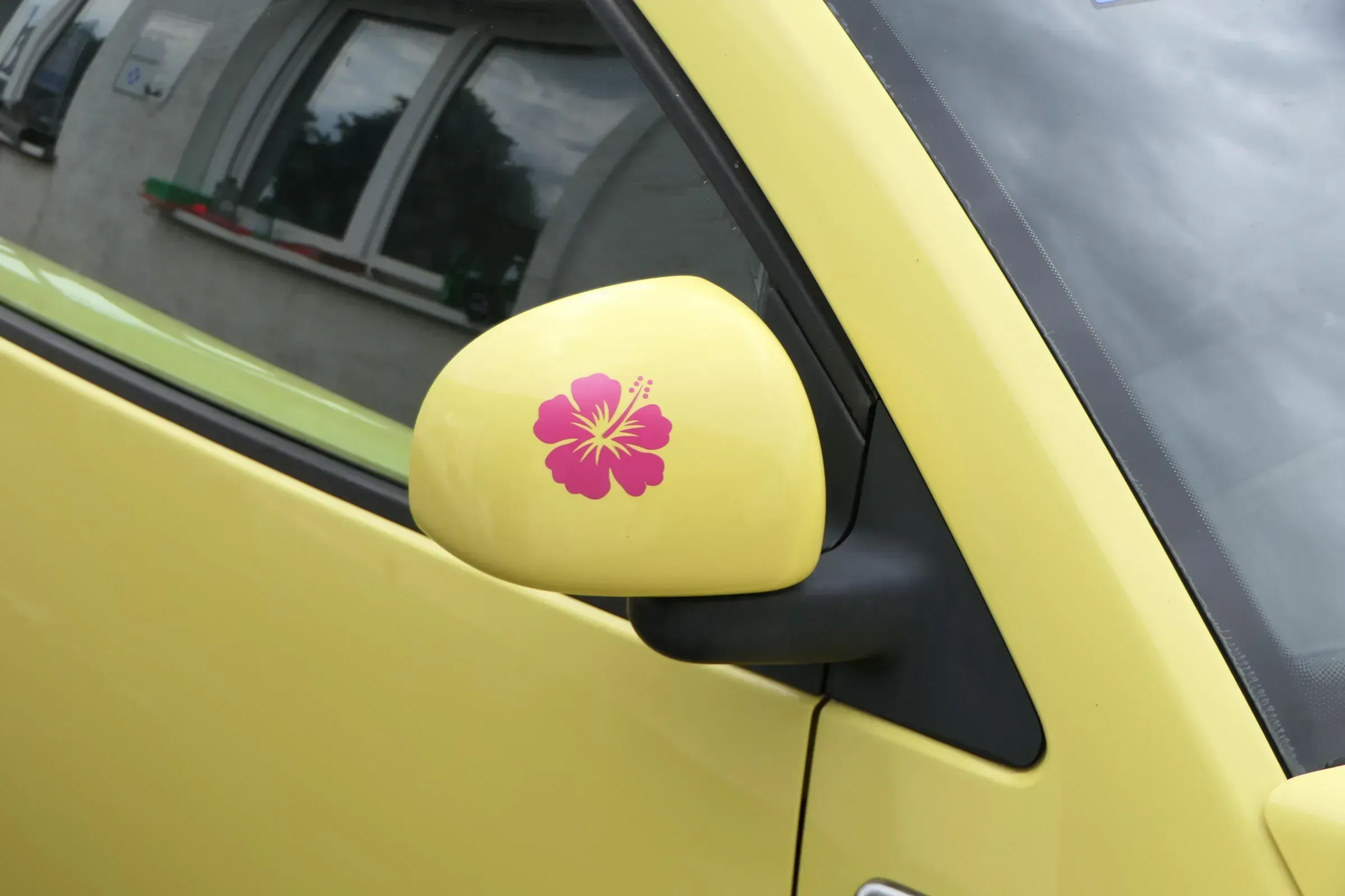 VW New Beetle elektrischer Spiegel Außenspiegel rechts gelb LD1B Glas - Bild 1