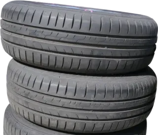 2x VW Golf A3 NUR Reifen 195/65 R15 91V Sommerreifen 2x ca. 5-6 mm NUR REIFEN - Bild 1
