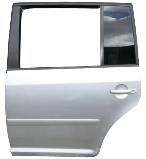 VW Touran 1T 1T3 Tür hinten links grau silber LA7W mit Scheibe