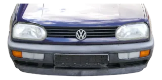 VW Golf 3 Grill Kühlergrill VW Zeichen Logo Grillleiste Leiste blau LC5L - Bild 1