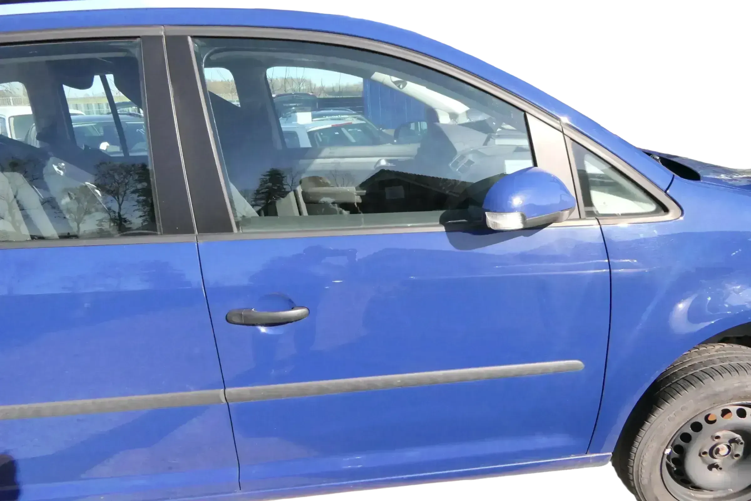 VW Touran 1T3 1T Tür vorne rechts Beifahrertür blau LL5M ohne jegliche Anbauteil - Bild 1