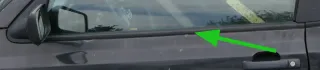 VW Golf Cabrio 1E 3 +4 Leiste Zierleiste vorne links oben Fensterschachtabdeckun - Bild 1