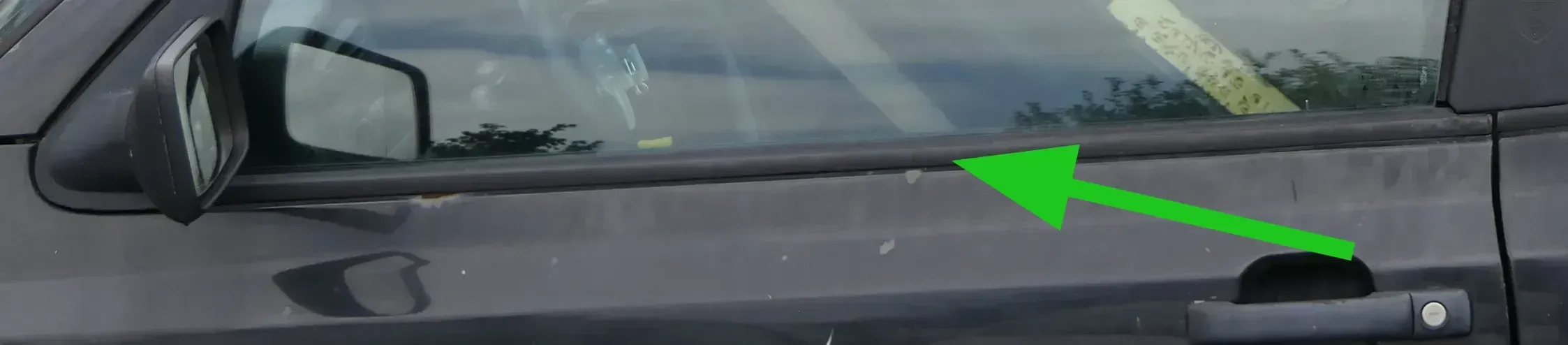 VW Golf Cabrio 1E 3 +4 Leiste Zierleiste vorne links oben Fensterschachtabdeckun - Bild 1