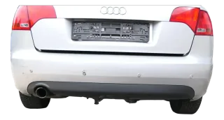 Audi A4 8E B7 Kombi Avant Stoßstange hinten Spoiler silber grau LY7W PDC - Bild 1